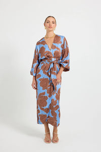 Pasduchas | Lucent Wrap Midi - Choc/Ocean