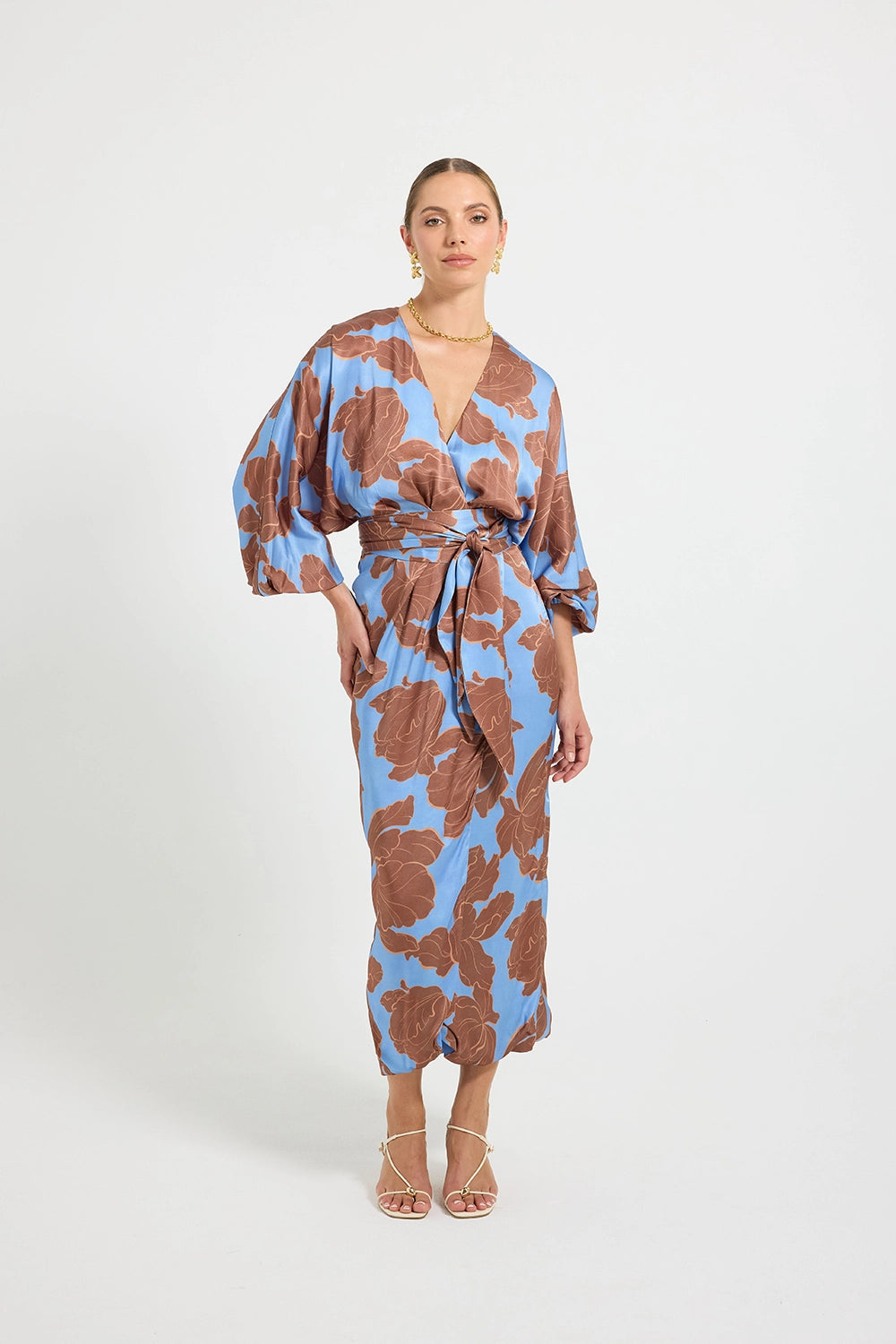 Pasduchas | Lucent Wrap Midi - Choc/Ocean