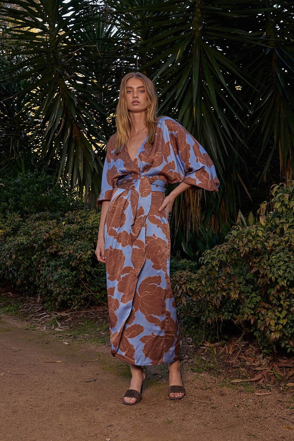 Pasduchas | Lucent Wrap Midi - Choc/Ocean