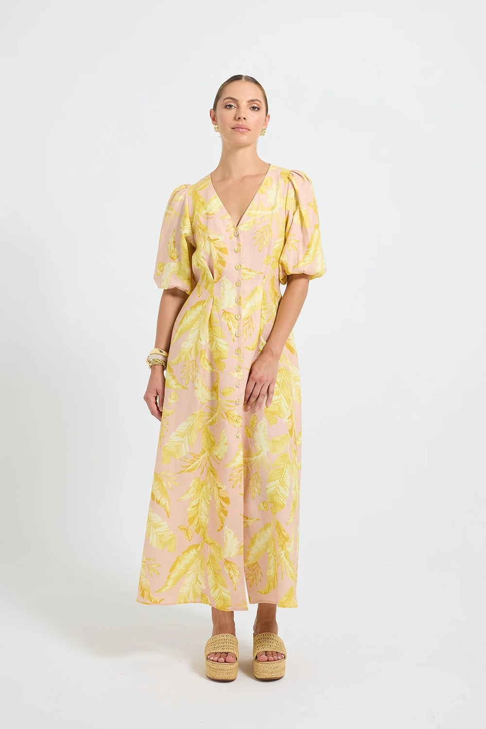 Pasduchas | Palma Button Midi - Pink Palm