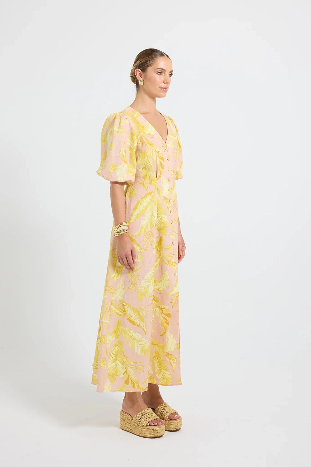 Pasduchas | Palma Button Midi - Pink Palm