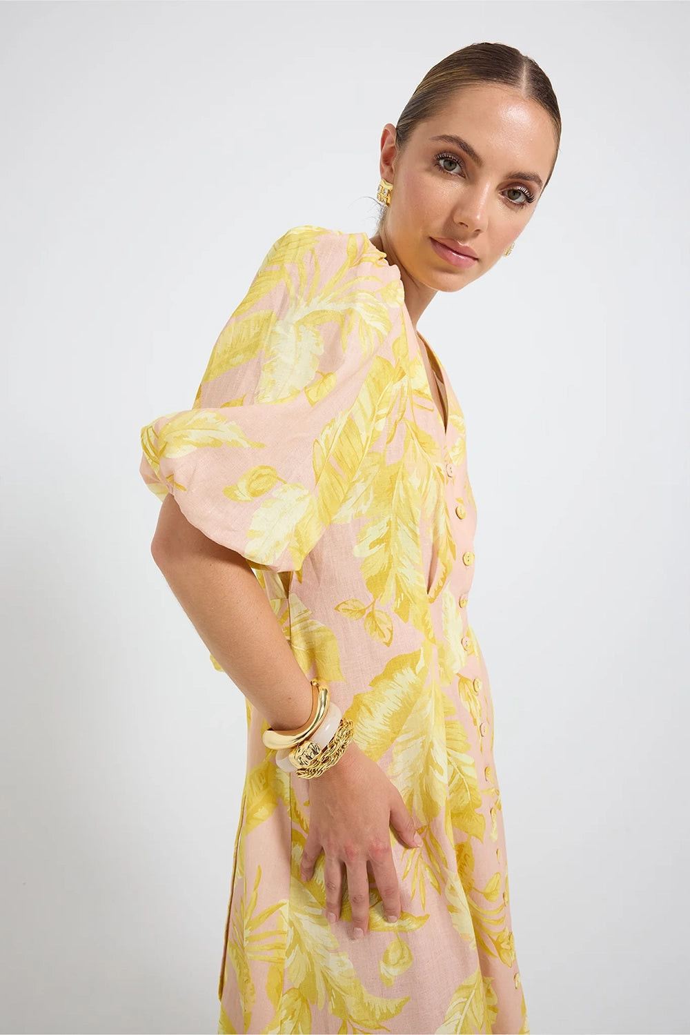 Pasduchas | Palma Button Midi - Pink Palm