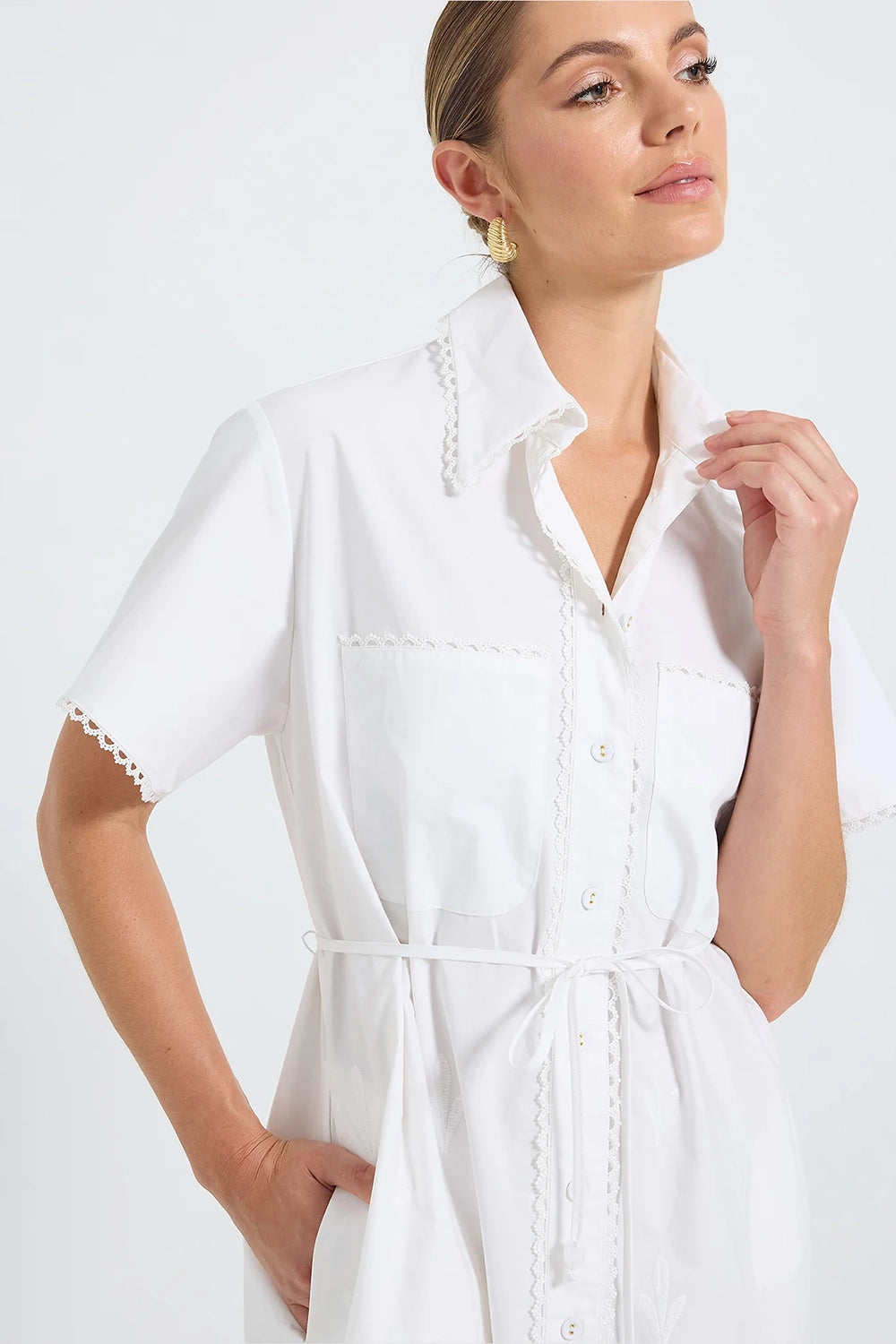 Pasduchas | Orla Shirt Midi - White