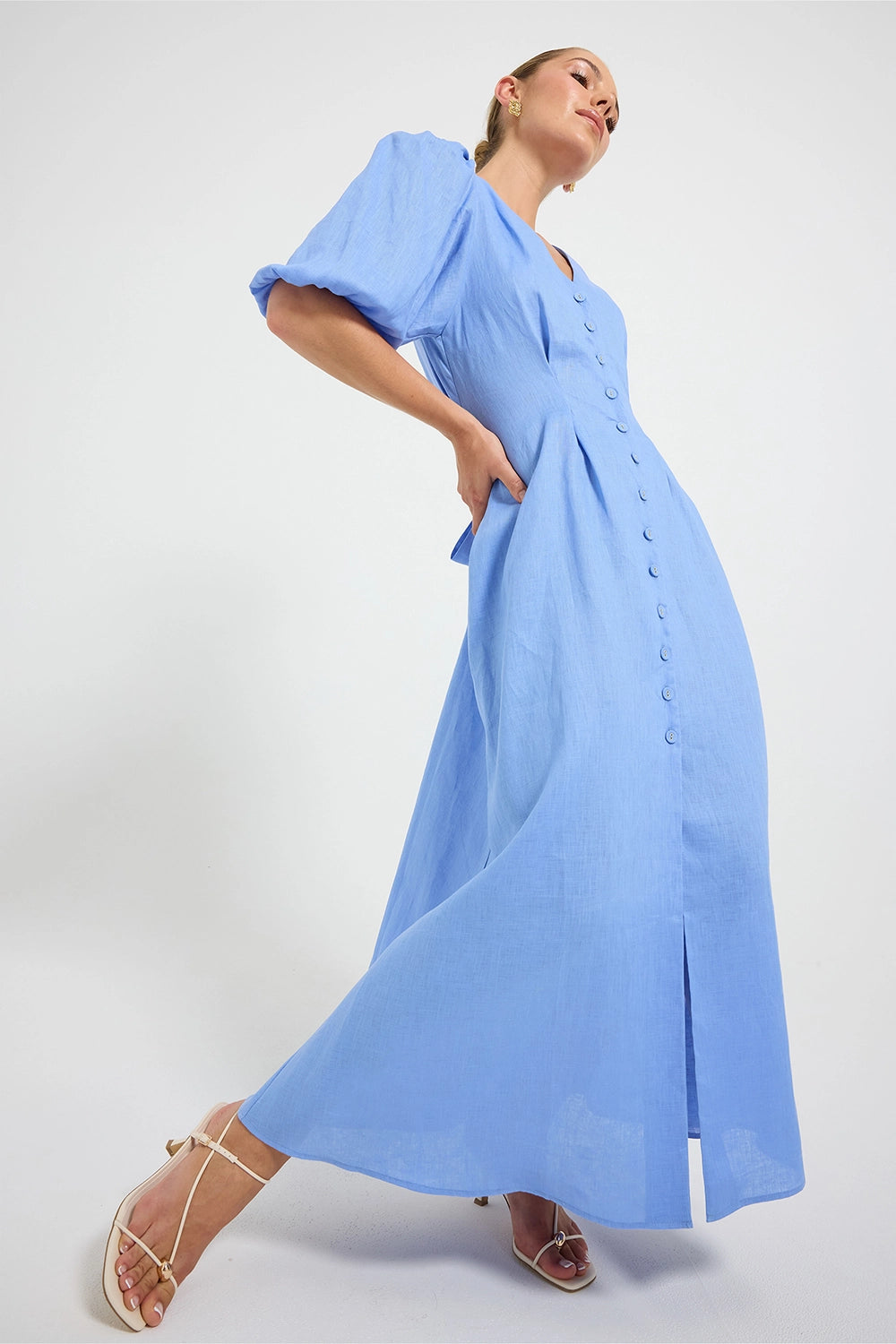 Pasduchas | Vera Button Midi - Ocean