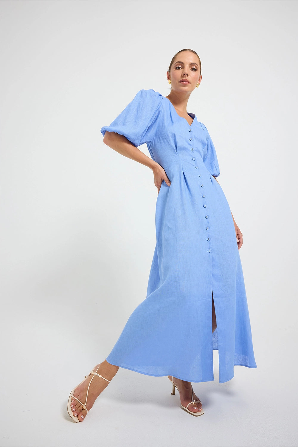 Pasduchas | Vera Button Midi - Ocean