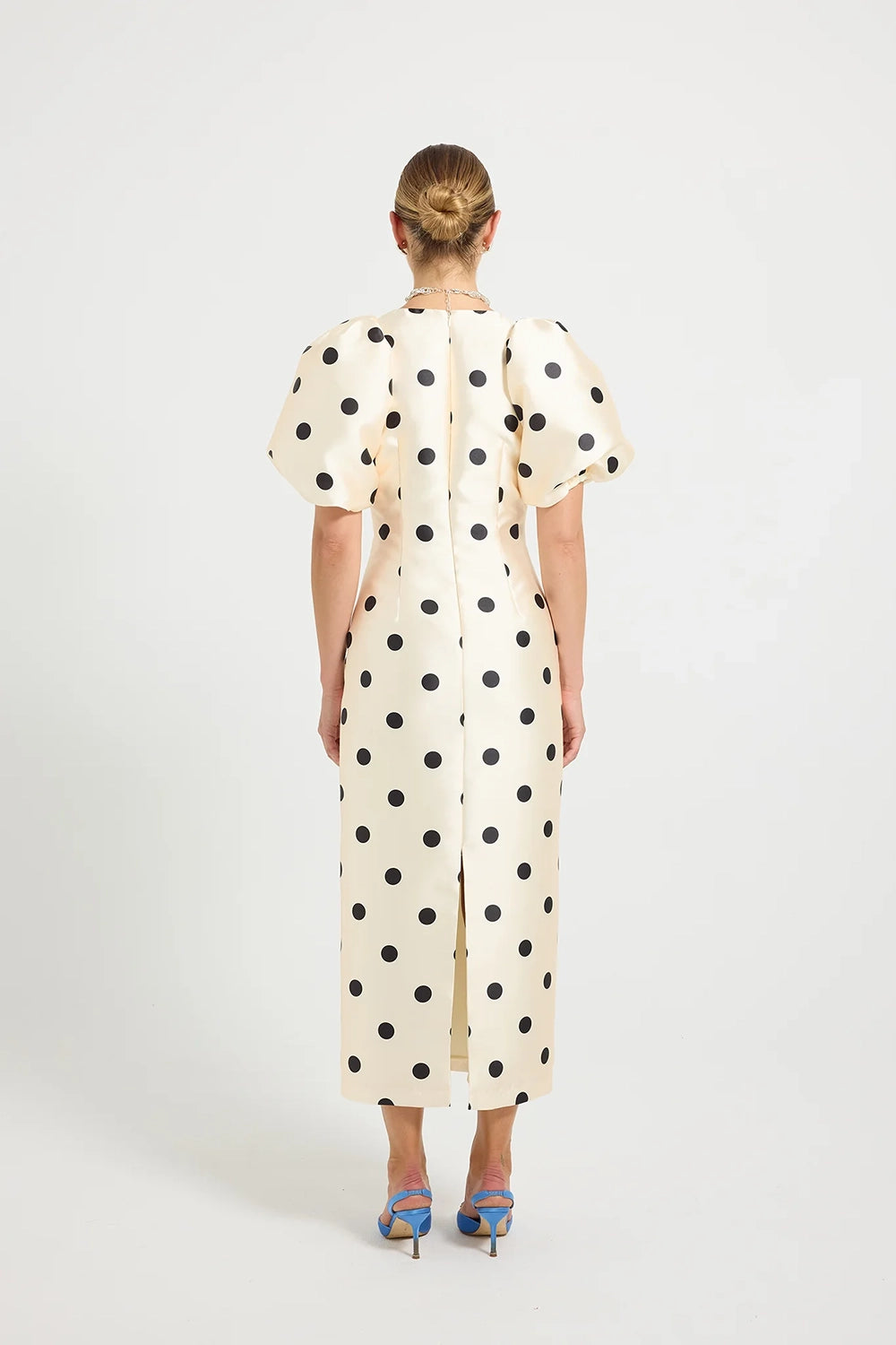 Pasduchas | Dottie Sleeve Midi - Cream/Black