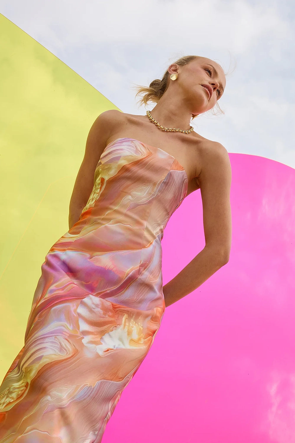 Pasduchas | Siren Strapless Midi - Pearl