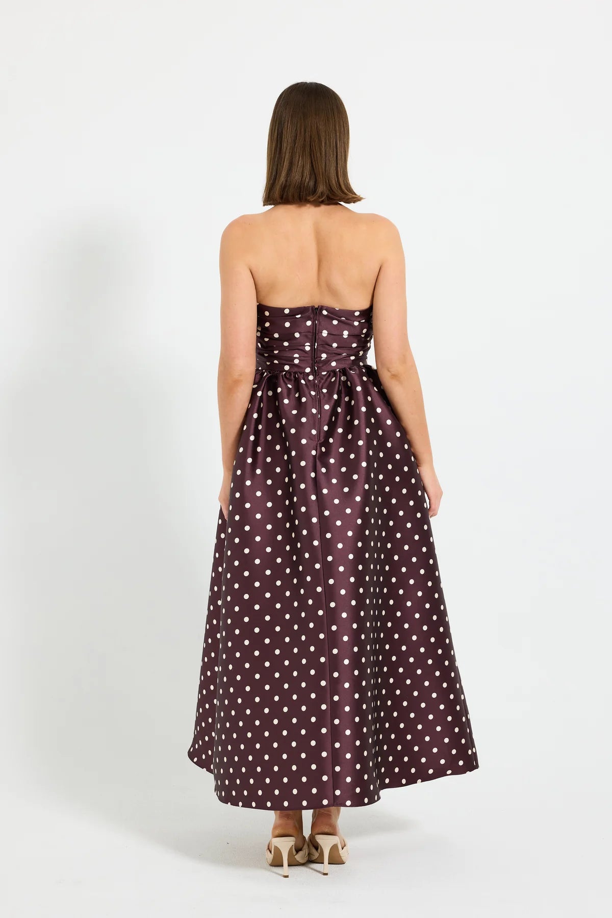 Pasduchas | Alistair Strapless Midi - Blackberry Spot