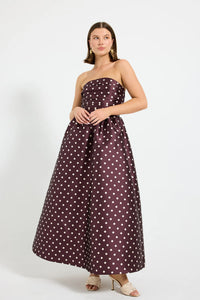 Pasduchas | Alistair Strapless Midi - Blackberry Spot