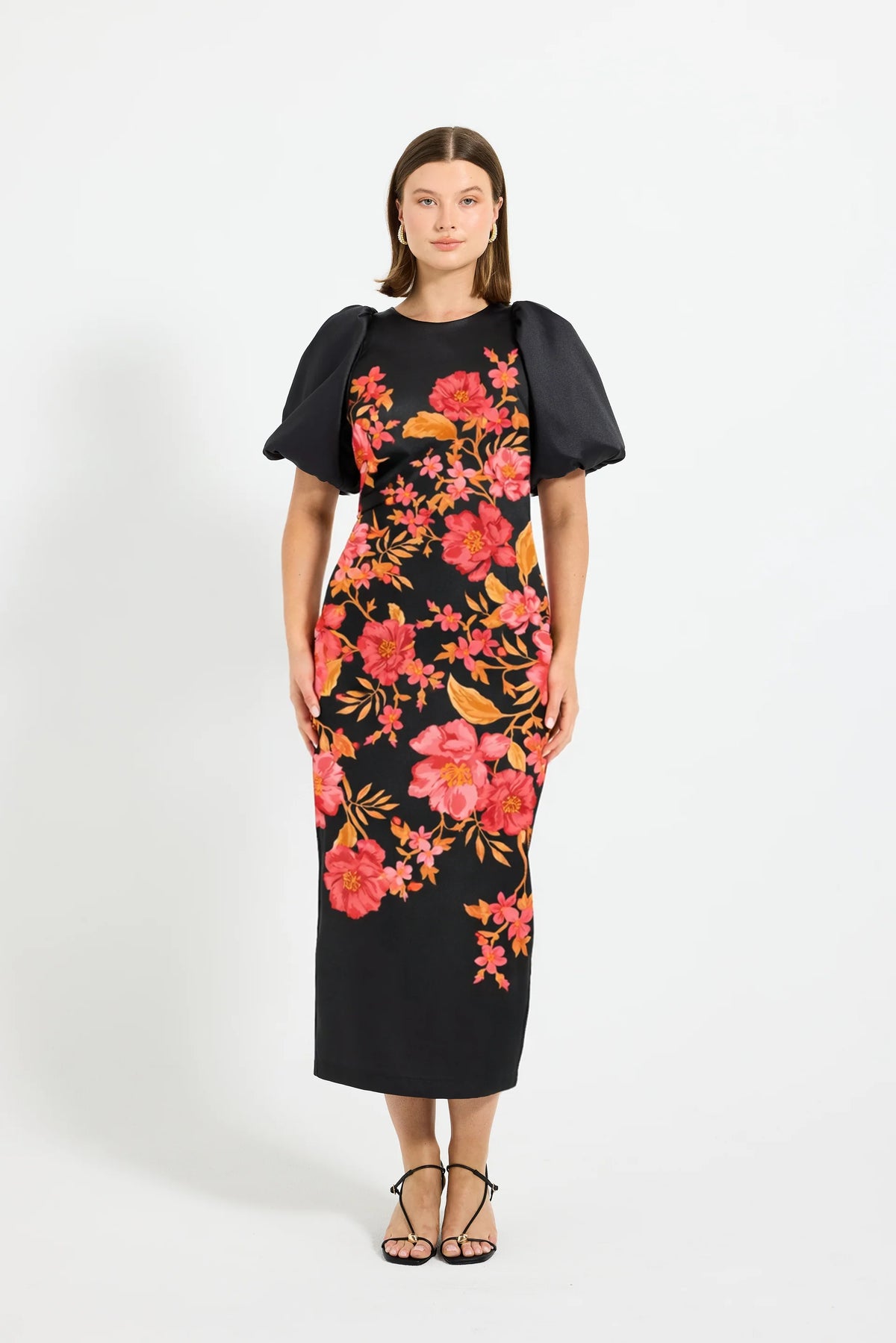 Pasduchas | Juliette Sleeve Midi - Black Floral