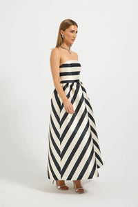 Pasduchas | Valerie Strapless Midi - Black/Cream