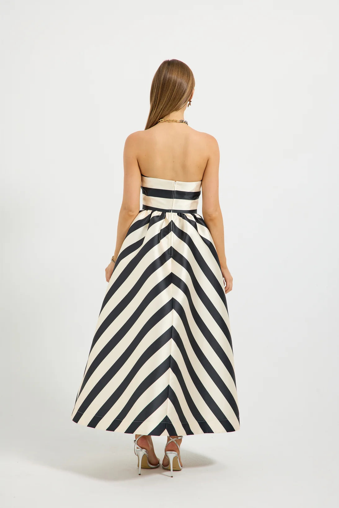 Pasduchas | Valerie Strapless Midi - Black/Cream