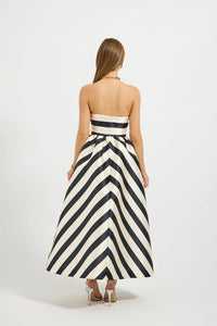 Pasduchas | Valerie Strapless Midi - Black/Cream