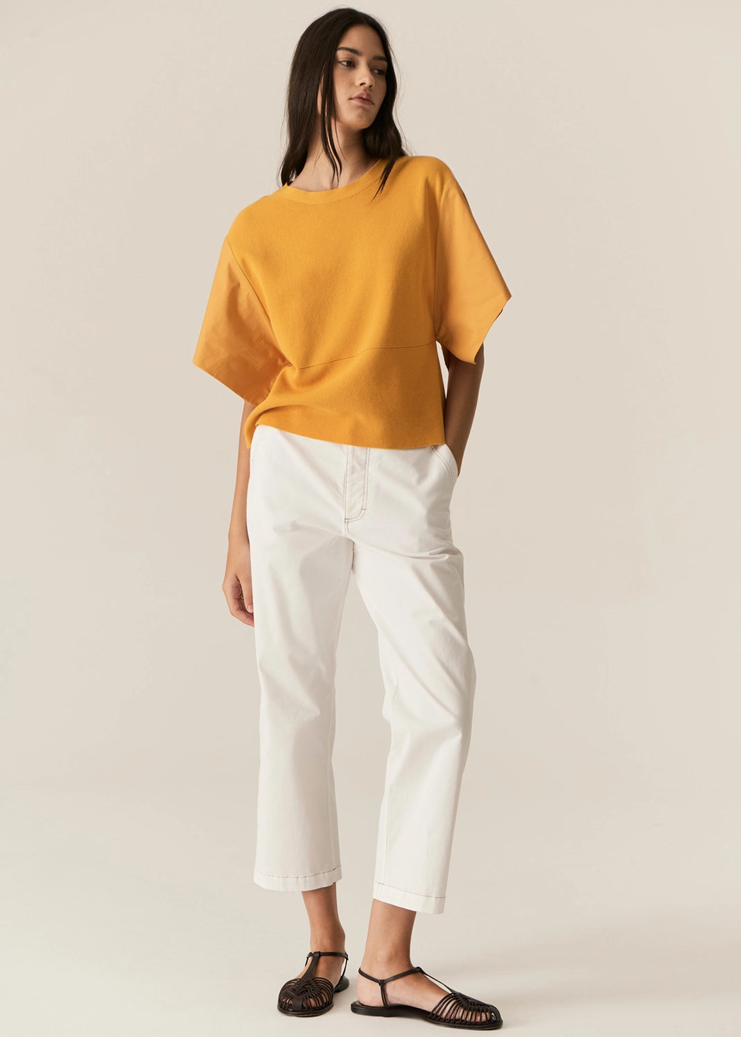 POL | FERN TAPERED PANT - WHITE