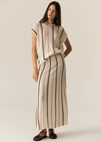 POL | TEDD KNIT TEE - NATURAL/IVORY