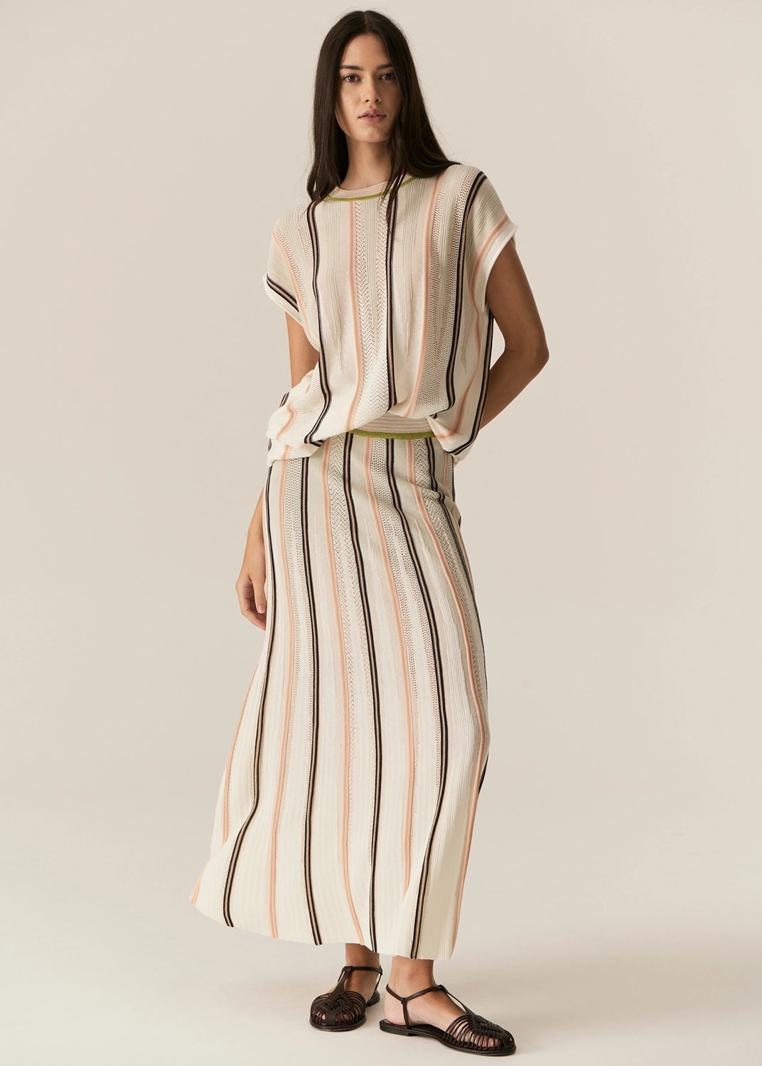 POL | TEDD KNIT TEE - NATURAL/IVORY