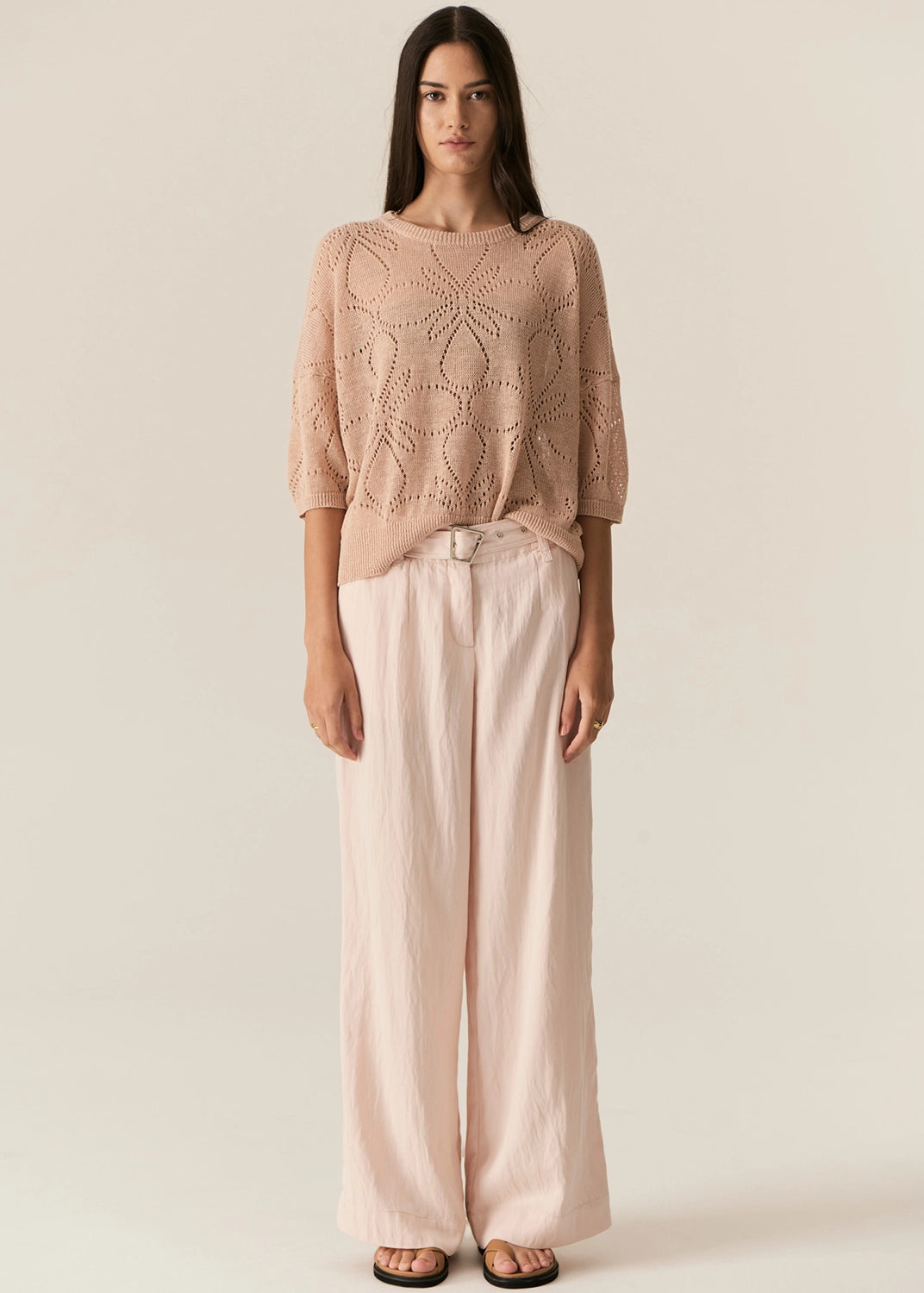 POL | FAIRE BELT PANT - BLUSH