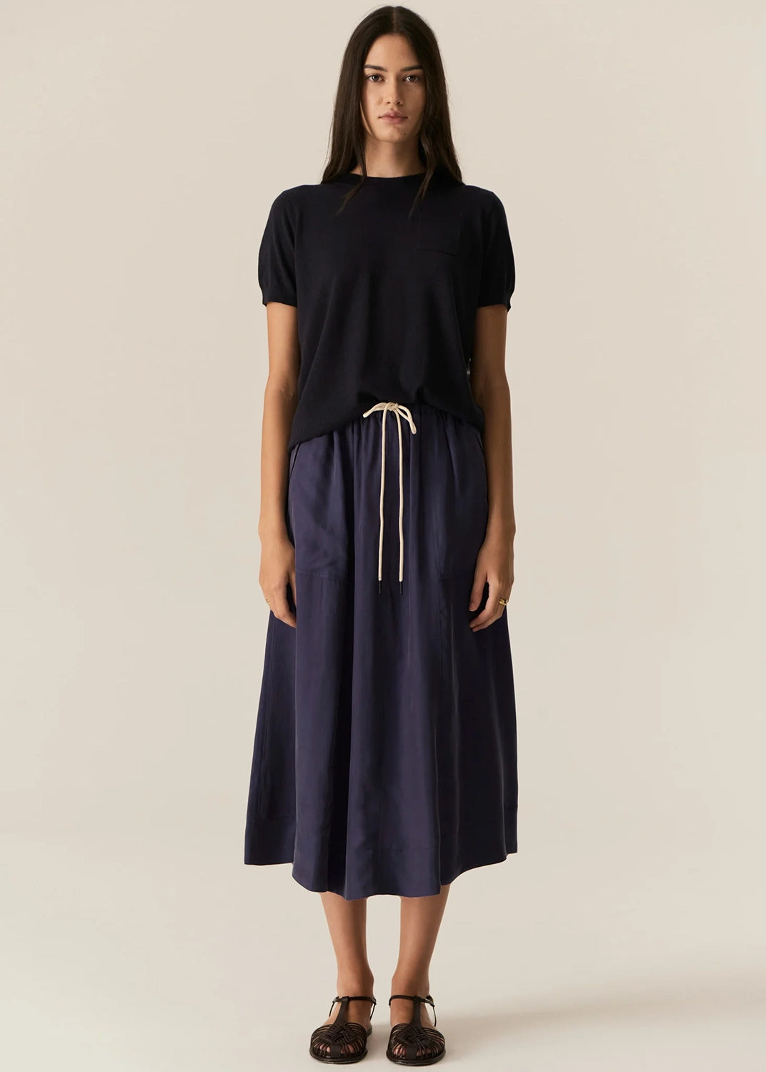 POL | HENRI TIE SKIRT - INK
