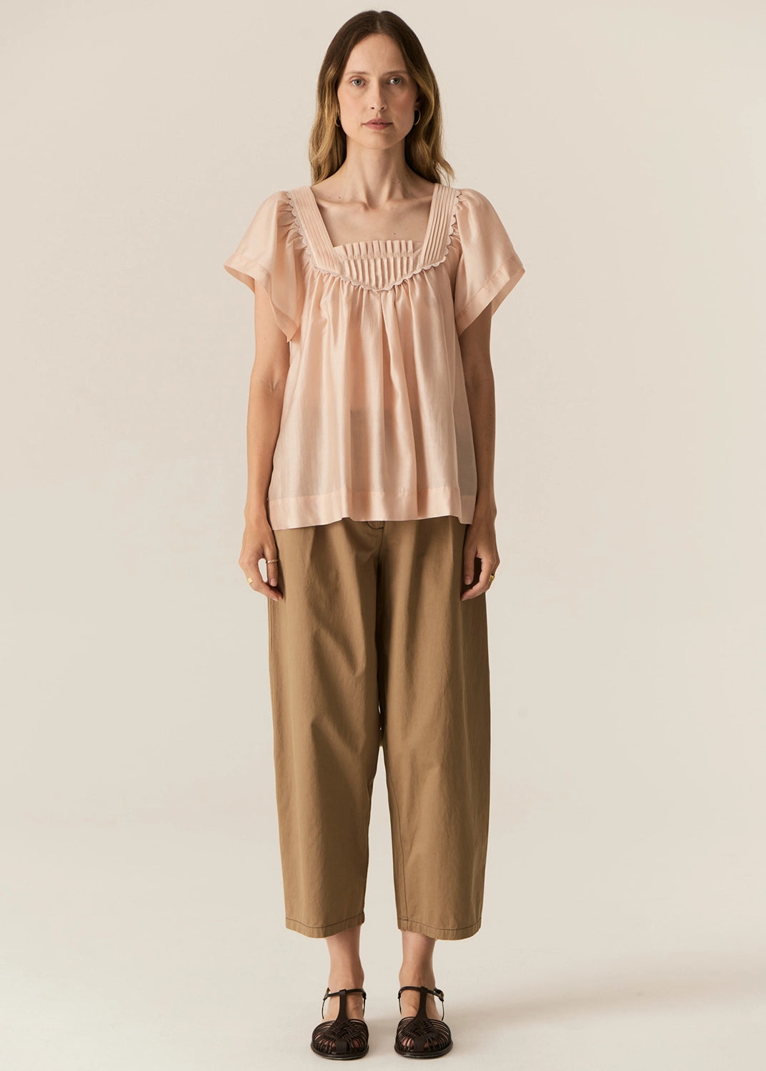 POL | ELEA PINTUCK TOP - PINK