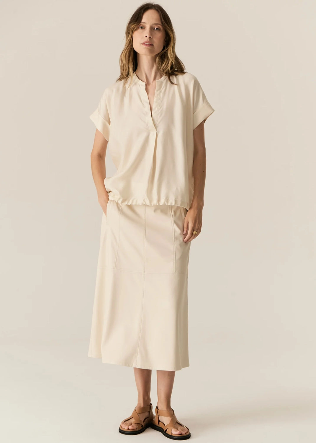 POL | BELMOND SKIRT - ECRU