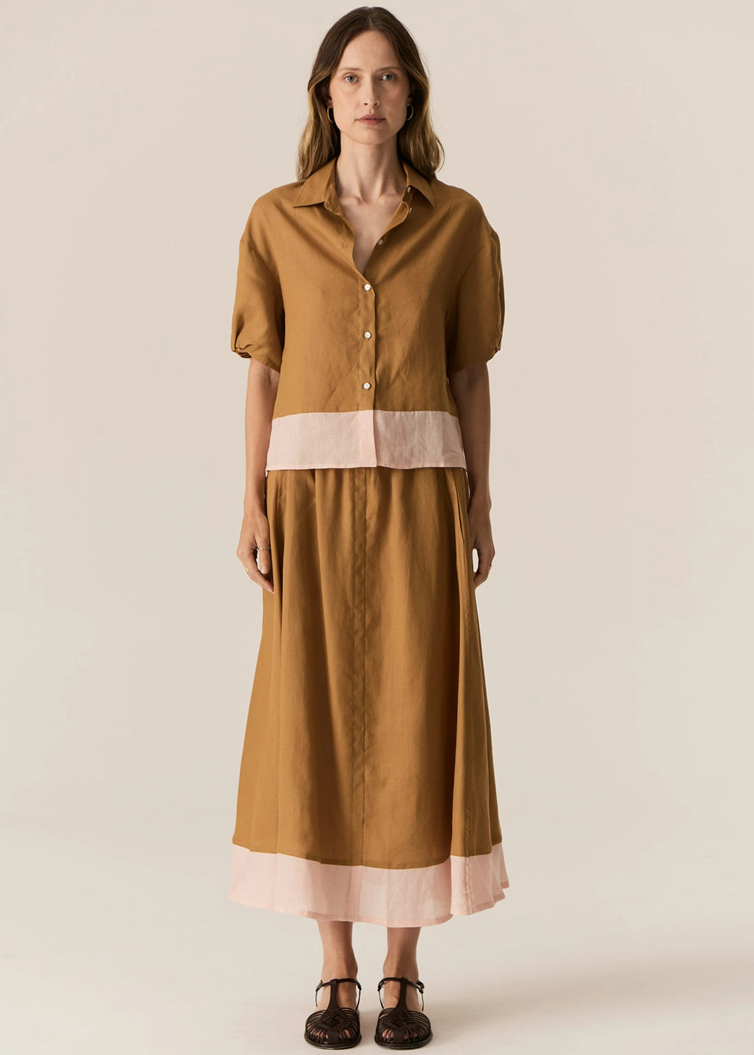 POL | SPECK SHIRT - GINGER/PINK