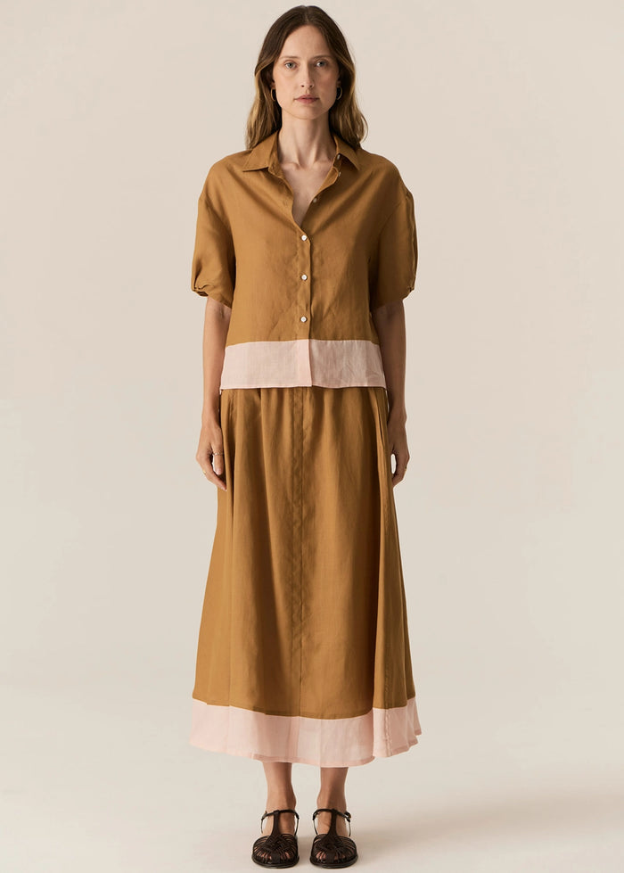 POL | SPECK SHIRT - GINGER/PINK