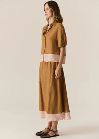 POL | SPECK SHIRT - GINGER/PINK