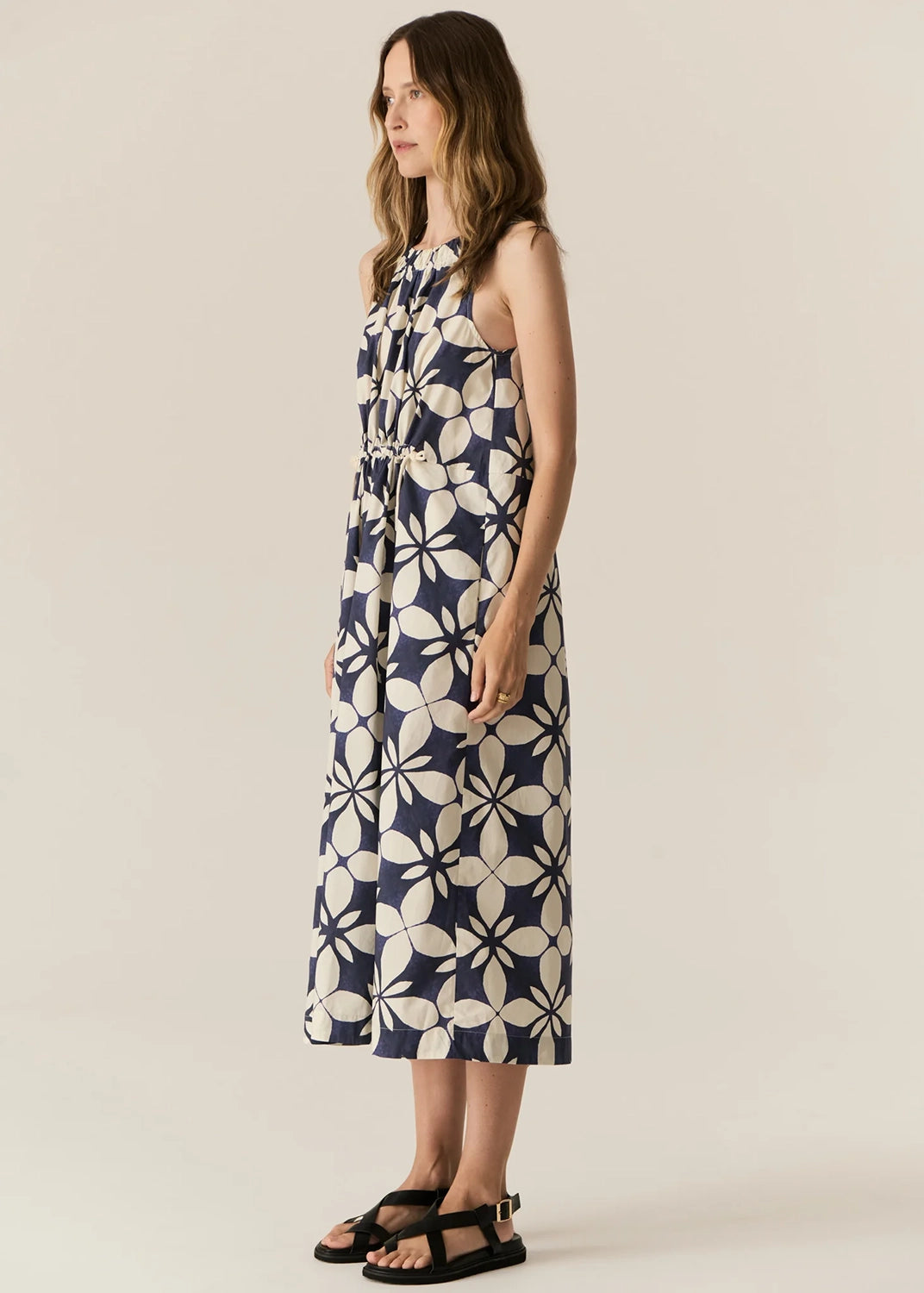 POL | TURIN TANK DRESS - BLUE TURIN