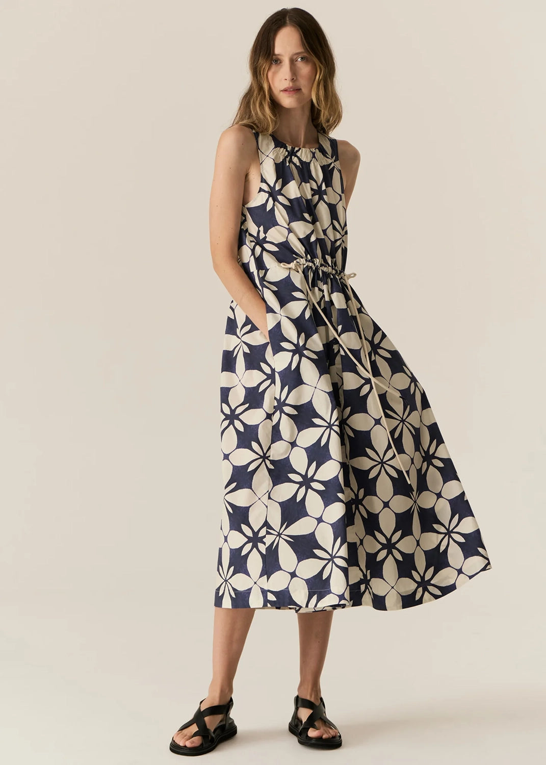 POL | TURIN TANK DRESS - BLUE TURIN