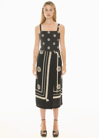 POL | BUOY SARONG SCARF - BLACK/PEBBLE