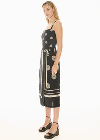 POL | BUOY SARONG SCARF - BLACK/PEBBLE