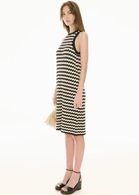 POL | BONDE TANK DRESS - BLACK/IVORY