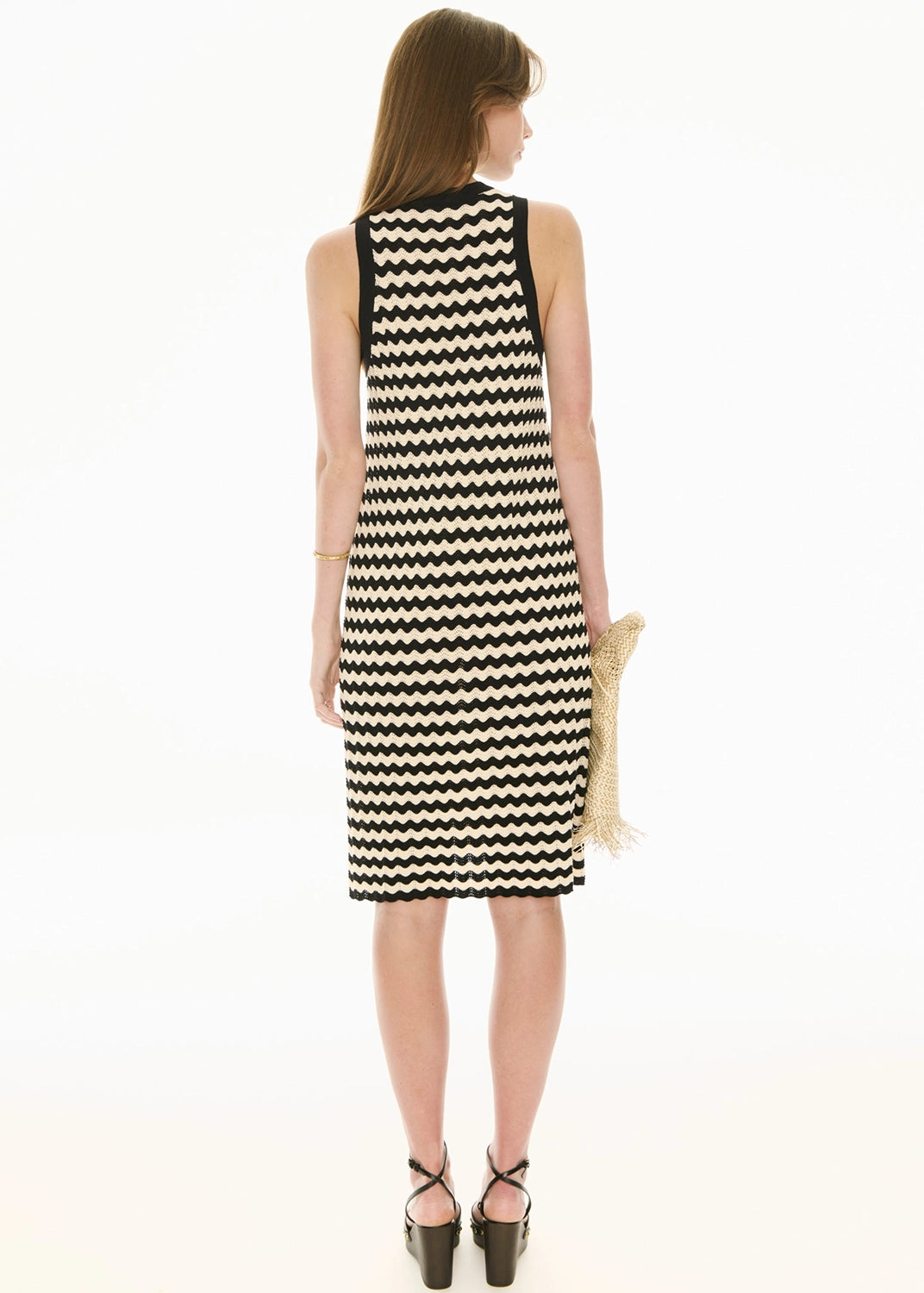 POL | BONDE TANK DRESS - BLACK/IVORY