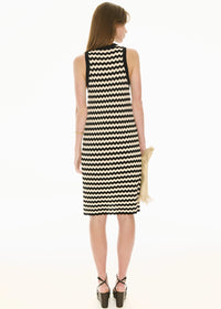 POL | BONDE TANK DRESS - BLACK/IVORY