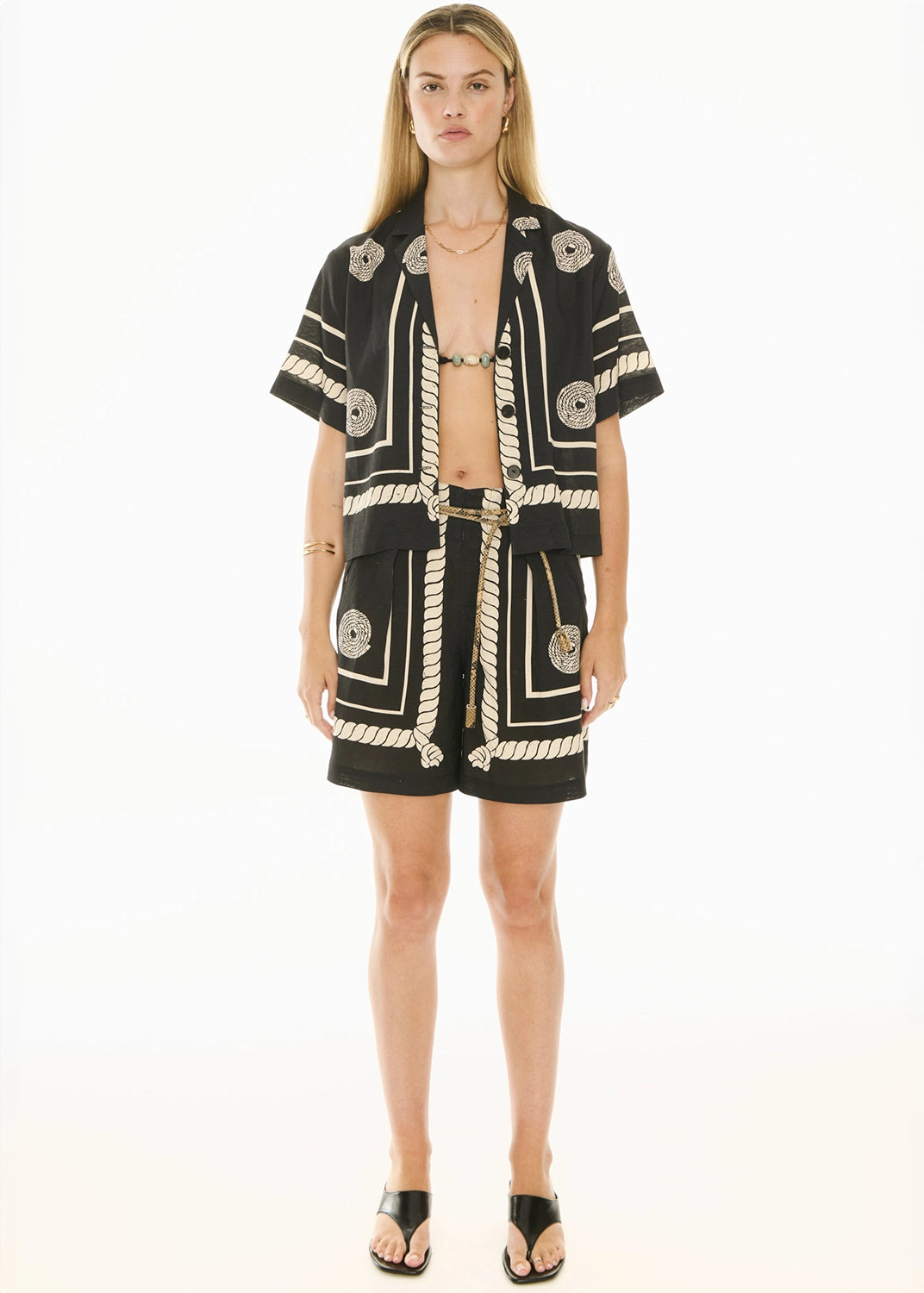 POL | TANGLE SHORT - BLACK/PEBBLE