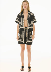 POL | TANGLE SHORT - BLACK/PEBBLE