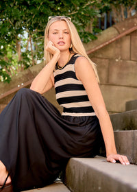 POL | BONDE DRESS KNIT - BLACK/IVORY