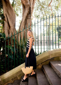 POL | BONDE DRESS KNIT - BLACK/IVORY