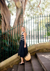 POL | BONDE DRESS KNIT - BLACK/IVORY