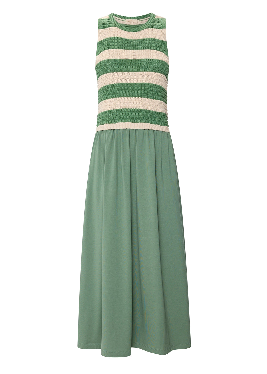 POL | BONDE DRESS KNIT - GREEN/IVORY