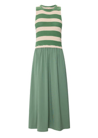 POL | BONDE DRESS KNIT - GREEN/IVORY