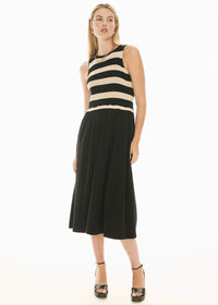 POL | BONDE DRESS KNIT - BLACK/IVORY