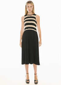 POL | BONDE DRESS KNIT - BLACK/IVORY