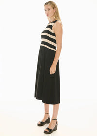 POL | BONDE DRESS KNIT - BLACK/IVORY