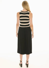 POL | BONDE DRESS KNIT - BLACK/IVORY