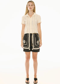 POL | TANGLE SHORT - BLACK/PEBBLE