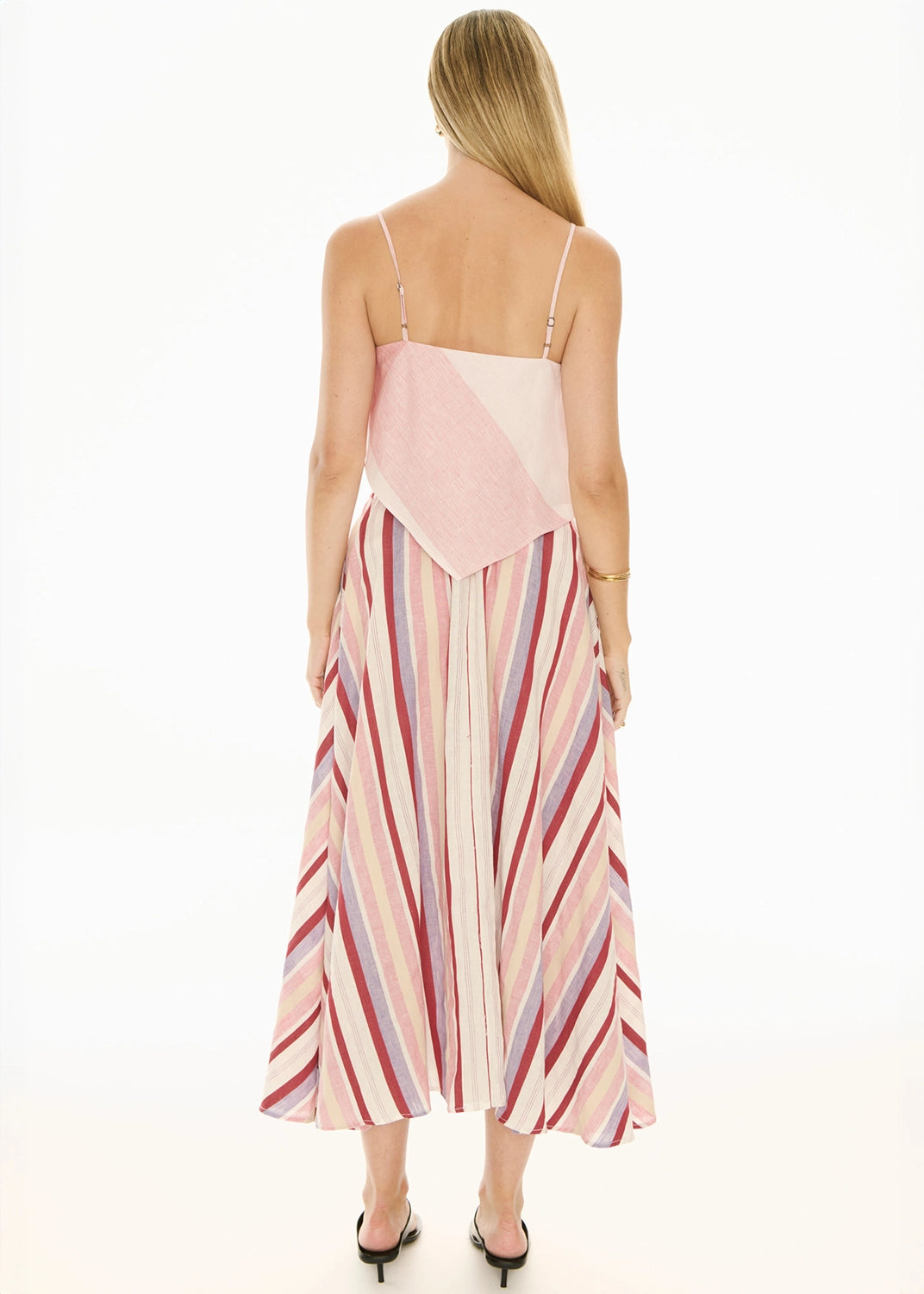 POL | SAFRIA CAMI GINGHAM DOUBLE LAYER - PINK/RED GINGHAM