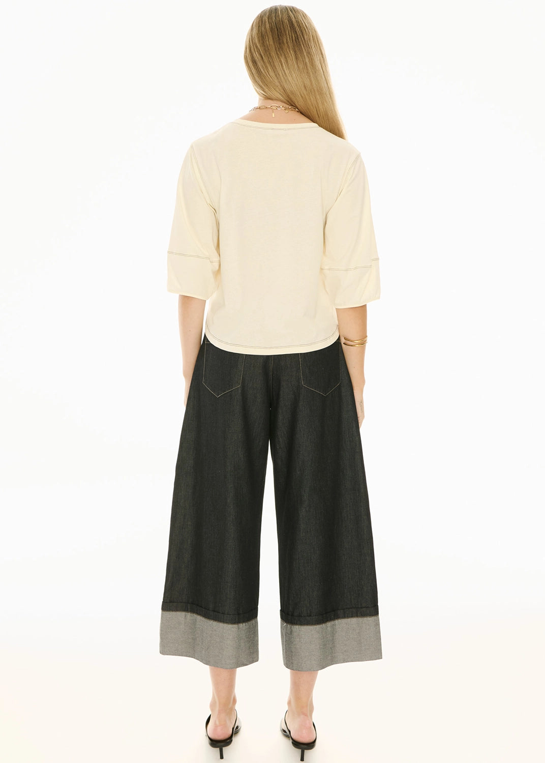 POL | HARLYN TOPSTICH TEE - IVORY