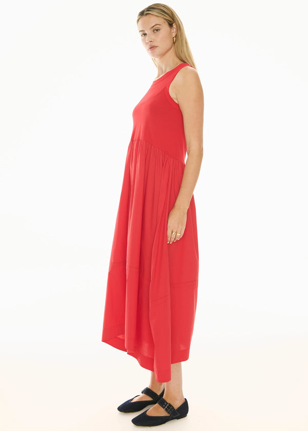 POL | BELLE TANK DRESS - RED