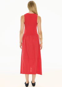 POL | BELLE TANK DRESS - RED